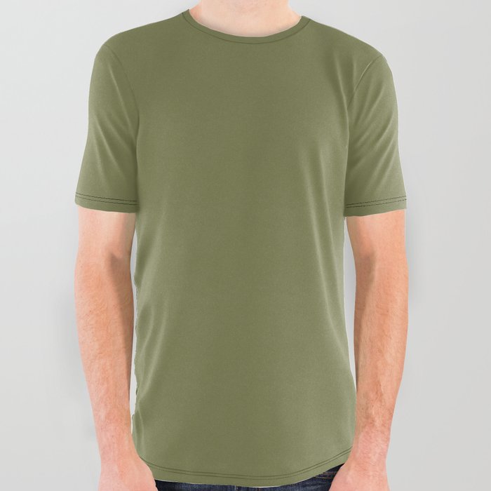 Flooded Swamp Green All Over Graphic Tee