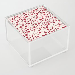 Red Dark Raspberry Spiral Dots Pattern Acrylic Box
