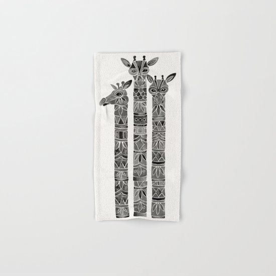 Black Giraffes Hand & Bath Towel