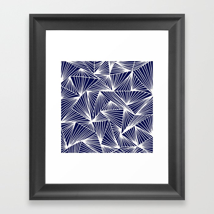 TriangleAngle (Navy) Framed Art Print