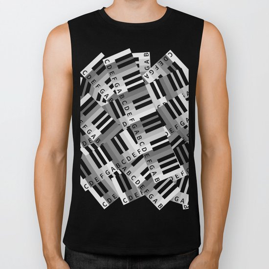 Piano Keys Biker Tank