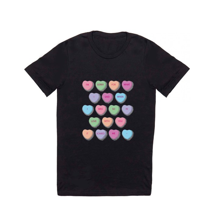 Apology Candy Hearts T Shirt