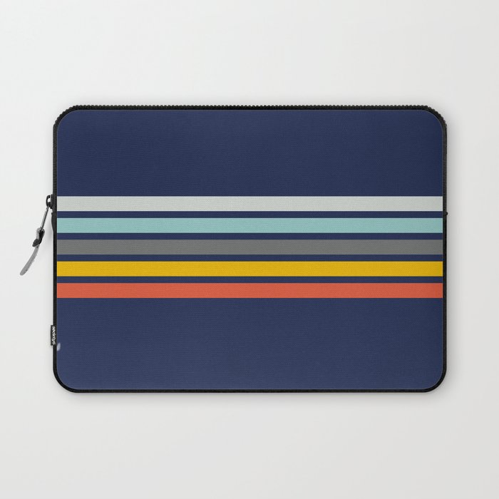 Abstract Minimal Retro Stripes 70s Style - Takakage Laptop Sleeve