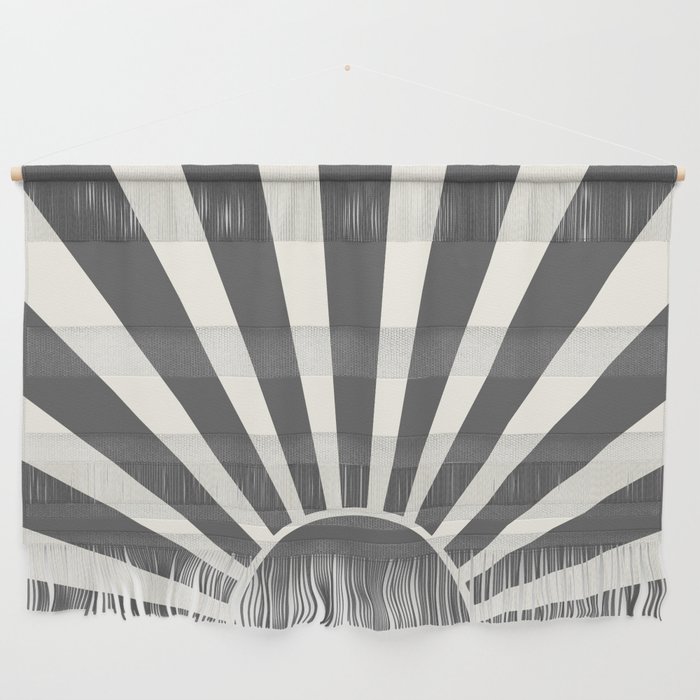 Grey retro Sun design Wall Hanging
