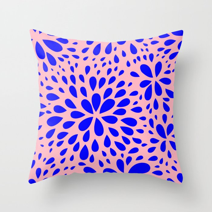 Light Pink and Blue Color Throw Pillow