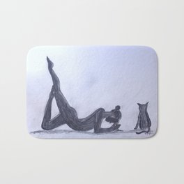 Yoga Sara 8 Bath Mat | Salut, Meditation, Life, Sport, Painting, Hearth, Cats, Yoga 