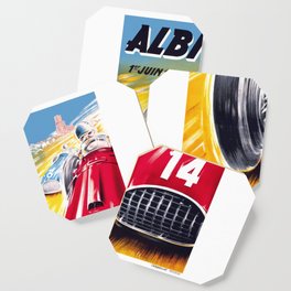 1952 Albi Grand Prix Automobile Race Poster Coaster