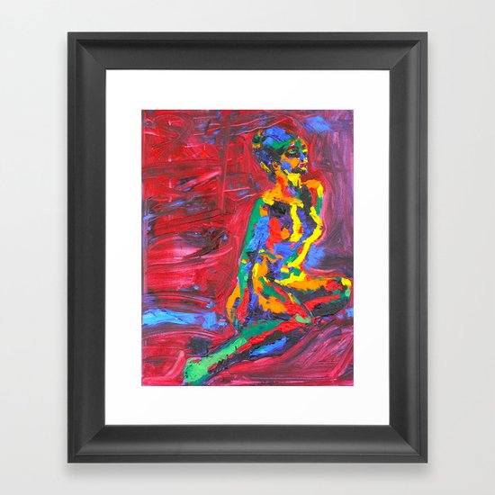 Colorful Nude Framed Art Print