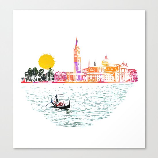 Sunset in Venice Canvas Print