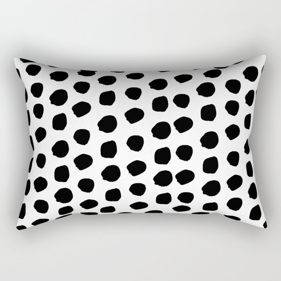 Sam - Black and White, Brushstroke, Paint, Painterly, Design, Charlotte Winter Cell Phone Case Rectangular Pillow