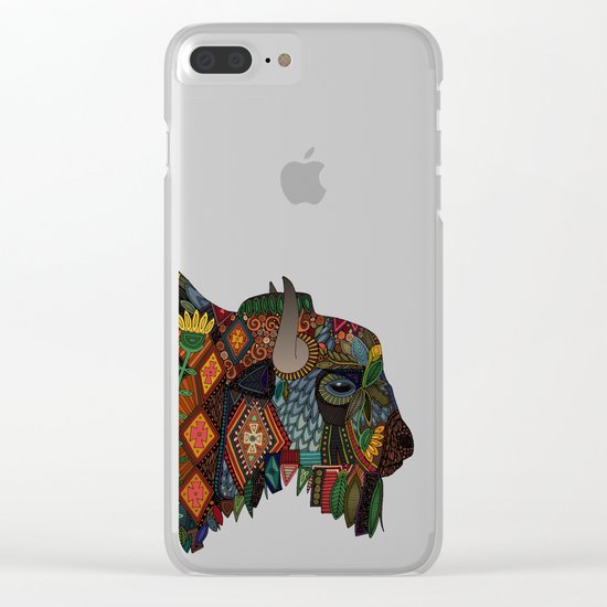 bison heather Clear iPhone Case