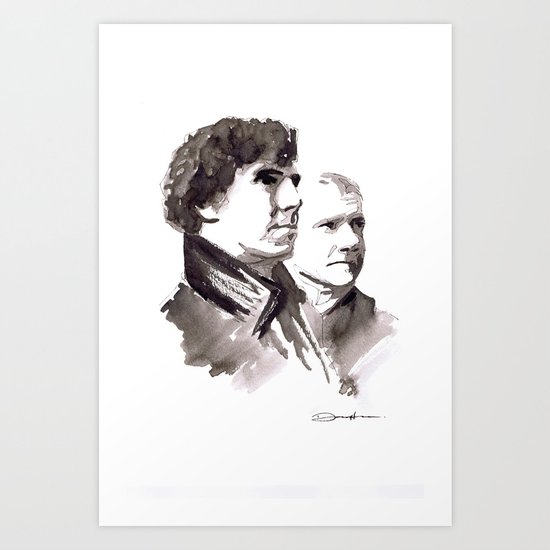 Sherlock and Watson Art Print