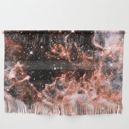 galaxy nebula peach gray Wall Hanging