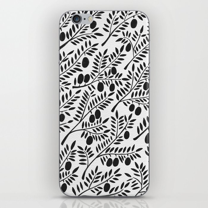 Black Olive Branches iPhone Skin