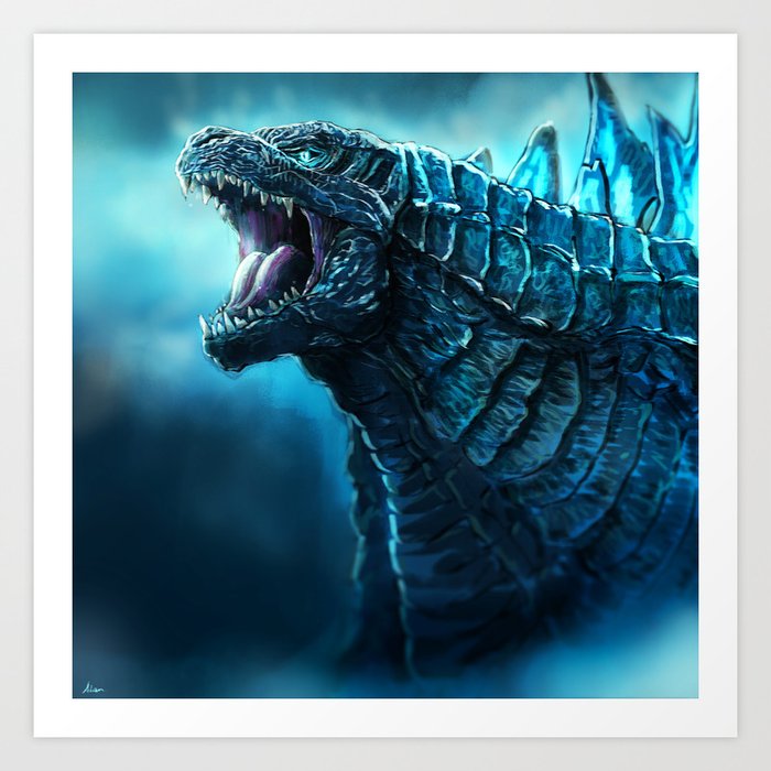 The King of Monsters - Godzilla Art Print
