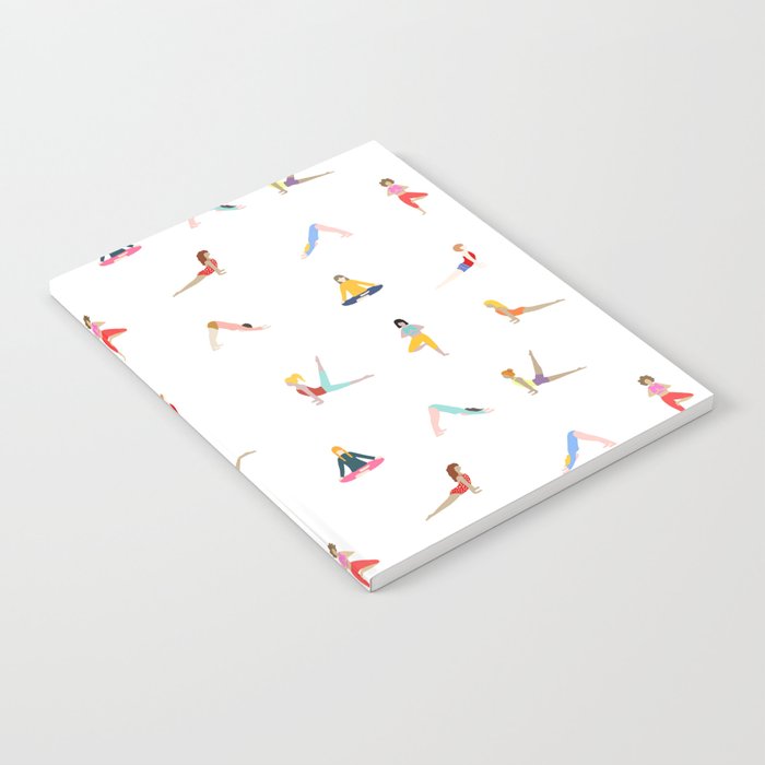Women in yoga poses Notebook