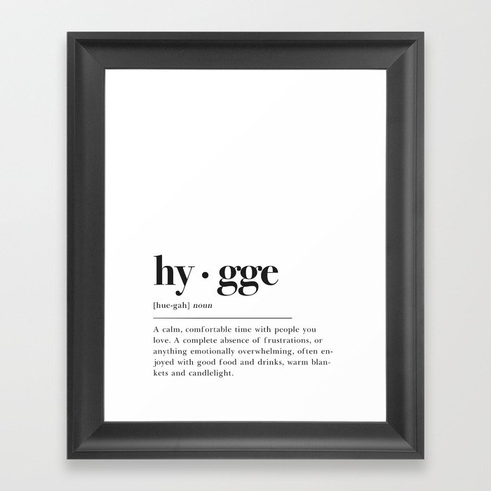 Hygge Definition Framed Art Print