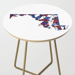 Maryland State map in stained glass style Side Table