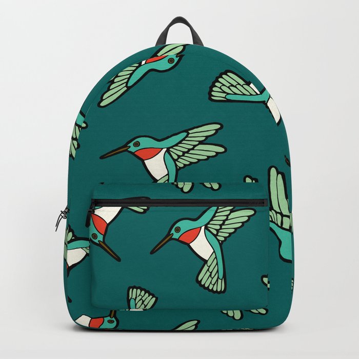 Hummingbird Pattern Backpack