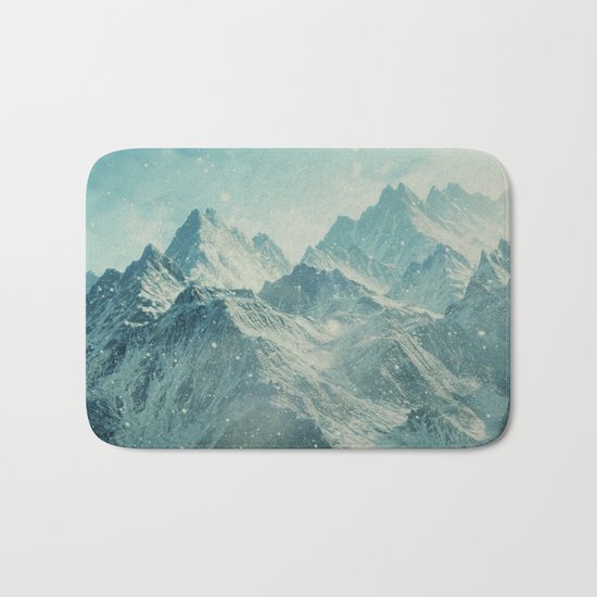 Snowy Mountains Bath Mat