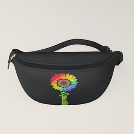 Rainbow Colorful Sunflower Equality LGBTQ Pride Month Fanny Pack