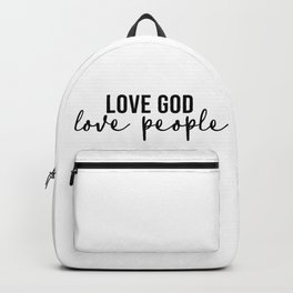 Love God Love People Backpack