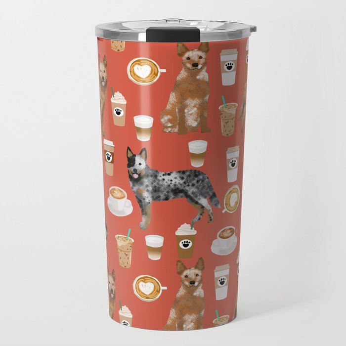 Australian Cattle Dog coffee pet friendly dog breed dog pattern art Travel Mug