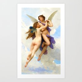 Love & Psyche 1899 by William-Adolphe Bouguereau Art Print