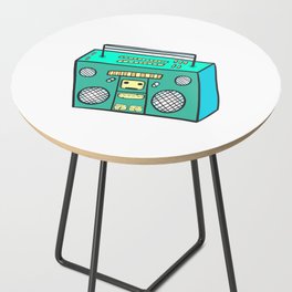 The Turquoise Boombox Side Table