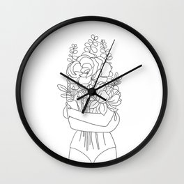 Flower Girl Wall Clock