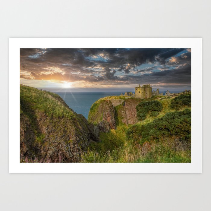 Dunnottar Castle Scotland Medieval Fortress in Stonehaven Art Print