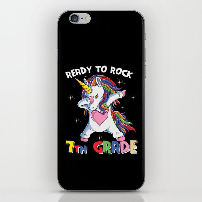 Ready To Rock 7th Grade Dabbing Unicorn iPhone Skin