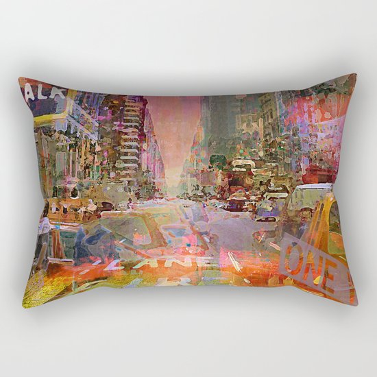 traffic jam pink Rectangular Pillow