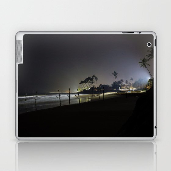 Sri Lanka beach at night Laptop & iPad Skin