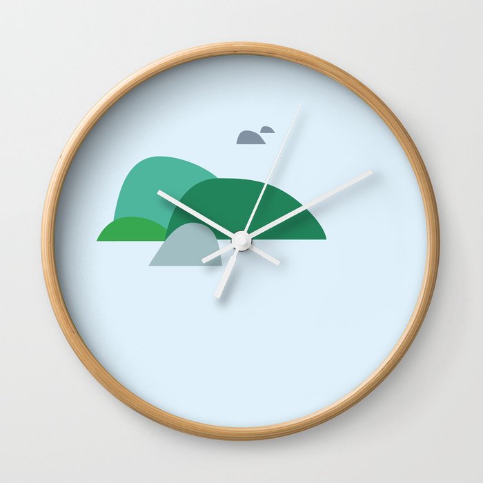 Exotic Island Wall Clock by nileshkikuuchise Society6