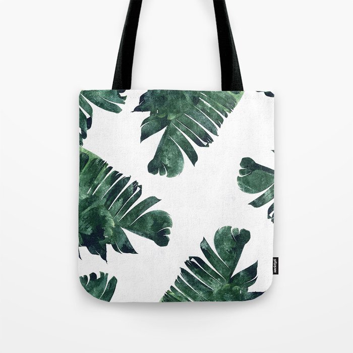 Banana Leaf Watercolor Society6 Buy Decor Tote Bag By