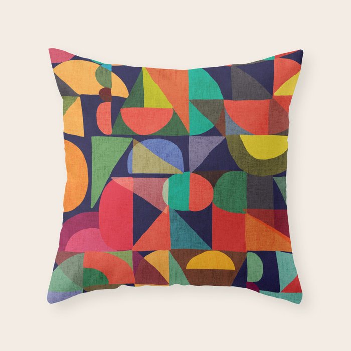 Color Blocks Throw Pillow by Society6