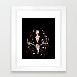 Deer Skull Framed Art Print