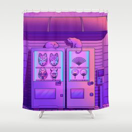 Neon Vending Machines Shower Curtain