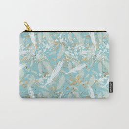 Golden Peacock Feather Pattern 04 Carry-All Pouch
