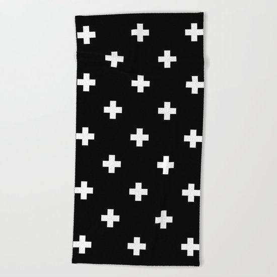 Swiss cross pattern Beach Towel