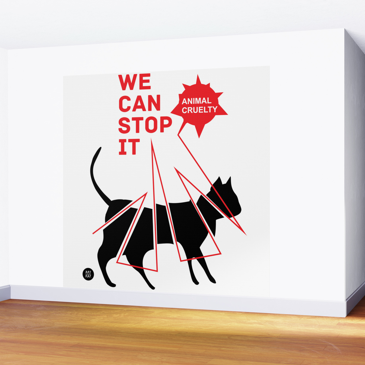 Stop the Animal Cruelty! Wall Mural by artraf | Society6