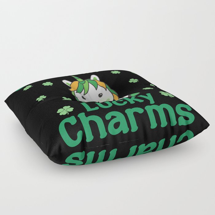 Unicorns Are My Lucky Charms St Patrick's Day Floor Pillow