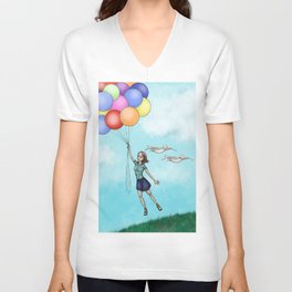 Up In Air V Neck T Shirt