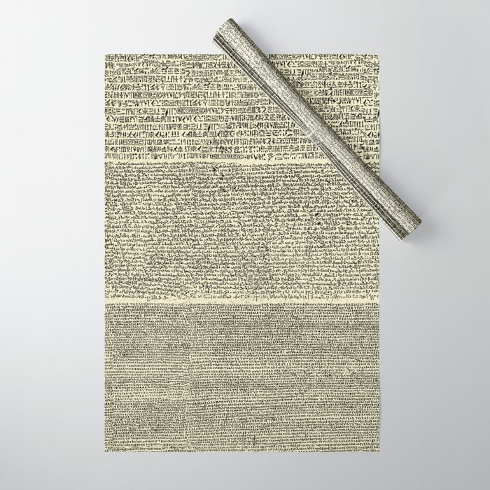 The Rosetta Stone // Parchment Wrapping Paper by Thin Line Studio