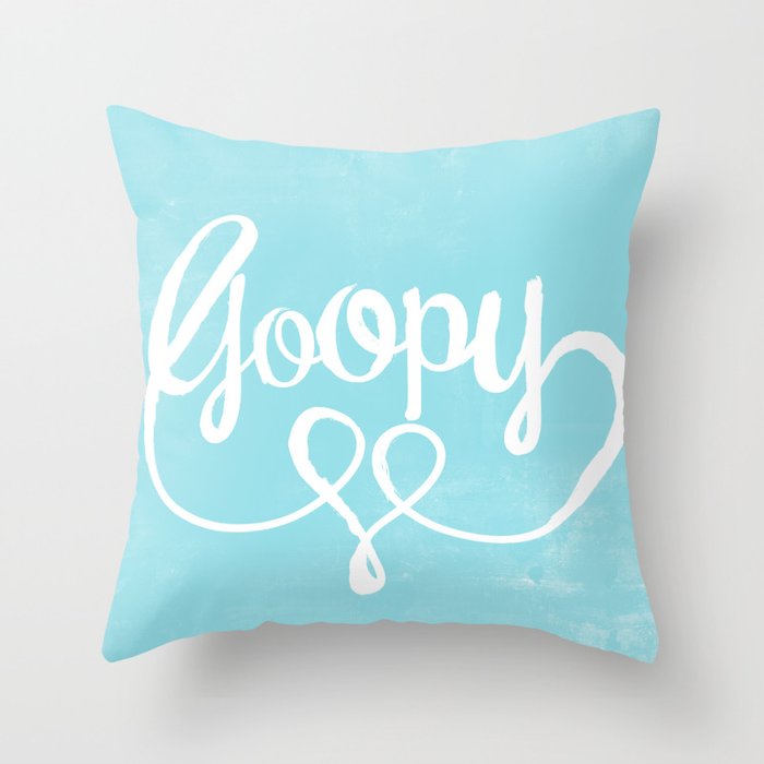 Goopy — Blue Throw Pillow