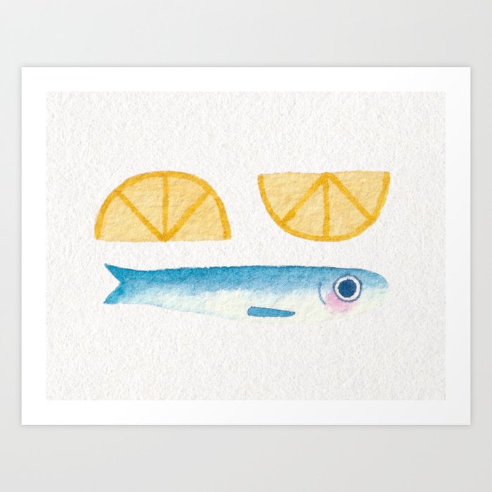 Lemon Sardine Art Print