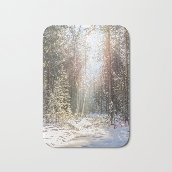 Sunny winter day Bath Mat