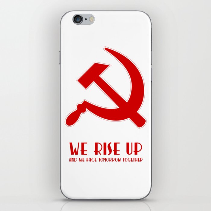 We rise up hammer and sickle protest iPhone Skin