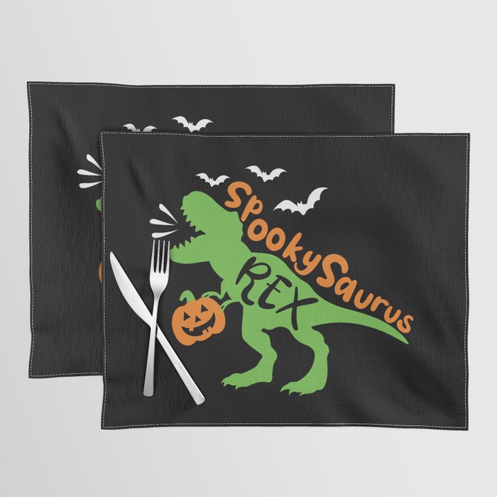 SpookySaurus Rex Halloween Funny Dinosaur Placemat